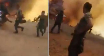 Azerbaycan'dan Gelen İtfaiyeciler Alevlerin İçinde Kaldı