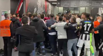 Beşiktaş Stadında Koridorları İnleten Kavganın Net Görüntüleri Ortaya Çıktı