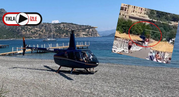 Marmaris'te Plaja Helikopterle İnen Pilottan Pişkin Sözler: Havacılığa Aşığız, Her Yere İneriz