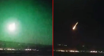 Gökyüzünde hareketli dakikalar: Dev meteorun düşüş anı kameralara yansıdı