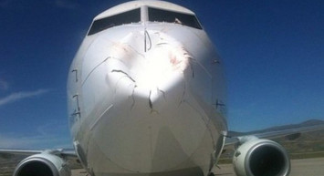 İstanbul Havalimanı Pistinde Korku Dolu Anları! THY Uçağına Kuş Çarptı