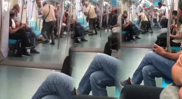 İstanbul'da Marmaray ring alanına döndü! Yumruk ve teklemeler havada uçuştu!