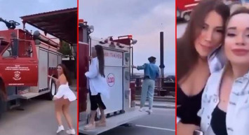 İzmir'de İtfaiye Aracı Kullanan 3 Kadın Sosyal Medya Gündemine Oturdu