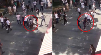 Öfkeli Kadın Eşini Darp Edenlere Tekme Tokatla Saldırdı