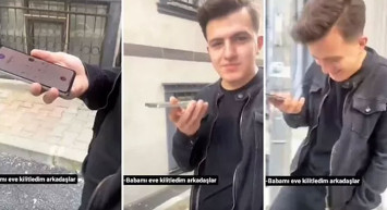 Sosyal medya bu videoyu konuşuyor: Oy kullanmasın diye babasını eve kilitledi