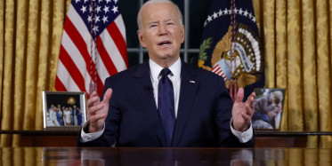 ABD’li vatandaş, Biden’ın yüzüne Filistin için haykırdı!