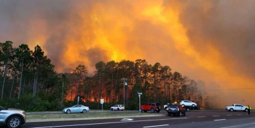 ABD’nin Miami kentinde akıl almaz yangın!