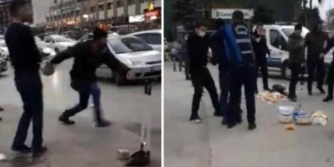 İBB Zabıtaları Pilavcıya Saldırdı!