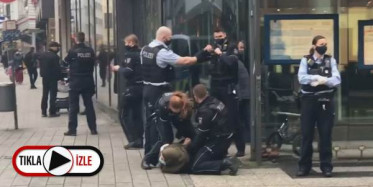 Almanya'da Maske Takmayan Kadına Sert Müdahale