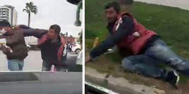 Araba Camı Silmek Uğruna Birbirine Girdiler