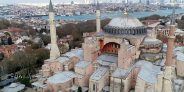 Ayasofya Camii'nde Restorasyon Çalışmaları