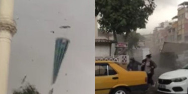 Aydın’da Fırtına Minareyi Yıktı Geçti! Vatandaşlar Kıl Payı Kurtuldular