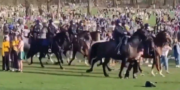 Belçika'da Atlı Polis Kadını Ezdi