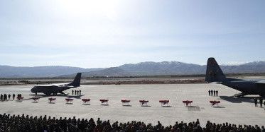 Bitlis'te Şehit Düşen Askerlerimiz Son Yolculuğuna Uğurlandı