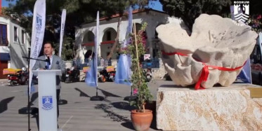 Bodrum Belediye Başkanı Heykel Açılış Töreninde '2 Yıldır Bunun İçin Uğraşıyoruz' Dedi