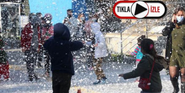 Bodrum'da Çocuklara Kar Eğlencesi