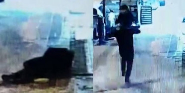 Kafasına Buz Kütlesi Düştü! Hastanelik Oldu