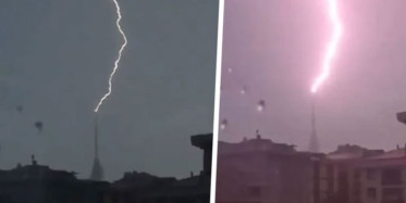 Çamlıca Kulesi’ne yıldırım düştü: O anlar kameralara yansıdı