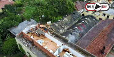 Büyükçekmece'de Hortumun Verdiği Zarar Havadan Görüntülendi