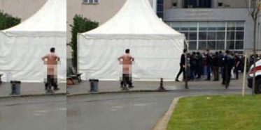 Koronavirüs Sırasında Bekleyen Adam Soyundu