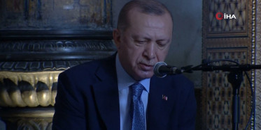 Cumhurbaşkanı Erdoğan Ayasofya Camii'nde Kur'an-ı Kerim Okudu