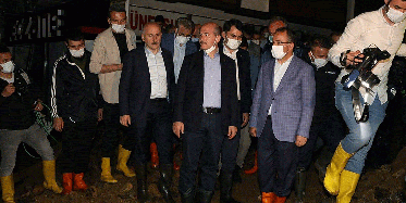 Cumhurbaşkanı Erdoğan Talimat Verdi! 3 Bakan Rize'ye Felaket Bölgesine Gitti