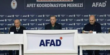 Cumhurbaşkanı Recep Tayyip Erdoğan, depreme AFET koordinasyon merkezinde yakalandı