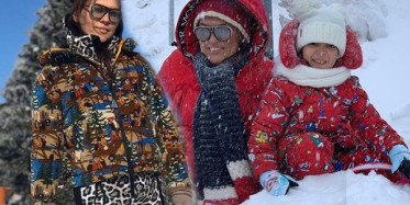 Demet Akalın ve Kızı Hira'nın Kar Keyfi