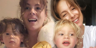 Doğa Rutkay’ın İkizleri Piraye ve Rutkay Kerim Sevimli Halleriyle Dikkat Çekti