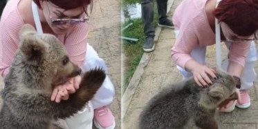 Emel Müftüoğlu’na Yavru Ayı Saldırdı O Anları Paylaştı