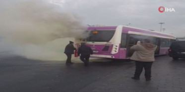 Eminönün'de Otobüste Yangın!