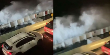 Fırtına Marmara Denizi’nde korku dolu anlara yaşattı: O anlar güvenlik kamerasına yansıdı