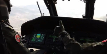 Helikopter Kokpitinden Görev Uçuşu Görüntüleri