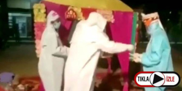 Hindistan'da Gelinin Kovid-19 Testi Pozitif Çıktı, Düğünden Vazgeçmediler