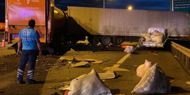 İBB'ye ait İSTAÇ tırı dehşet saçtı: Birçok yaralı var