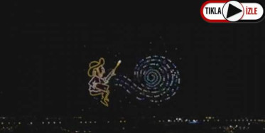 Çin'de İHA'larla Görsel Şöleni