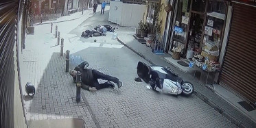 İki Kuryenin Çarpışması Kameralara Yansıdı