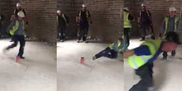 İnşaat İşçileri Şakalaşıyor