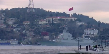 İspanya Savaş Gemisi İstanbul Boğazı'ndan Geçti