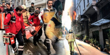 İstanbul Beyoğlu'nda Korkutan Yangın! Dumandan Etkilenen 9 Vatandaş Hastaneye Kaldırıldı