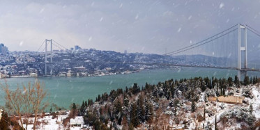 İstanbul’da Kar Yağışı Drone il Görüntülendi