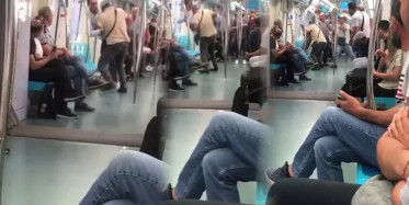 İstanbul'da Marmaray ring alanına döndü! Yumruk ve teklemeler havada uçuştu!