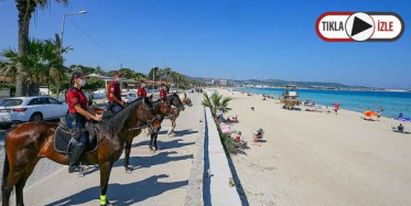 İzmir'in Plajları Atlı Polis Birliklerine Emanet