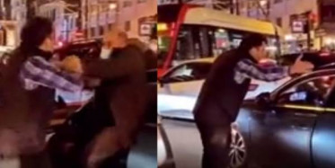 Sürücülerin Işık İhlali Kavgası Kamerada