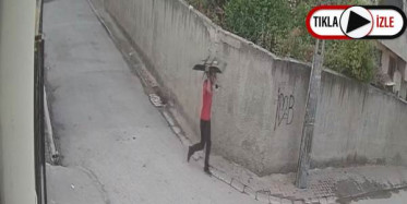 Çaldığı Televizyonu Başının Üzerinde Taşıdı! O Anlar Kamerada