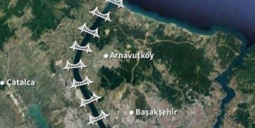 Kanal İstanbul Güzergahı Havadan Görüntülendi