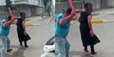 Karısını Taciz Eden Adama Etek Giydirip Dövdü