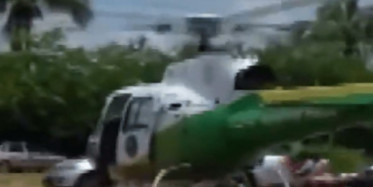 Bezilya'da Yol Kenarına İnen Helikopter'e Kamyon Çarptı