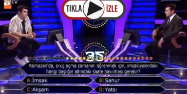 Kim Milyoner Olmak İster'de İftarın Akşam Ezanında Yapıldığını Bilmeyen Yarışmacı Tepki Çekti