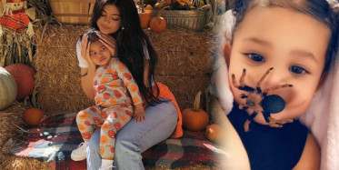 Kylie Jenner Kızının Yüzünde Örümcek Efekti Kullandı